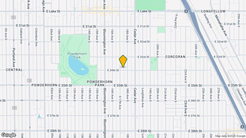 1708 E 34th St Map and Location Details