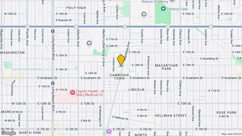 1367 Alamitos Ave Map and Location Details