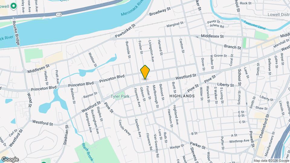 629 Westford St Map and Location Details