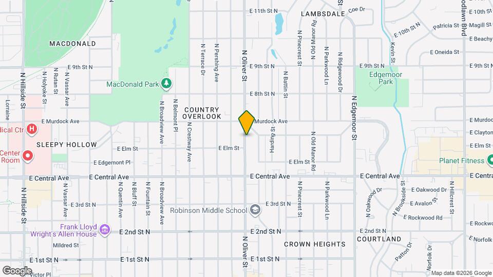 626 N Oliver St Map and Location Details