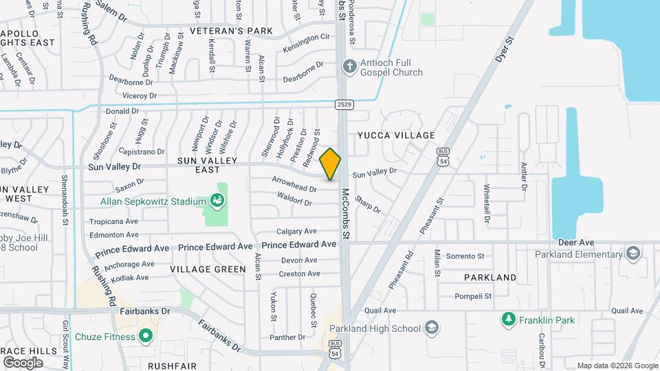 5741 Arrowhead Dr Map and Location Details