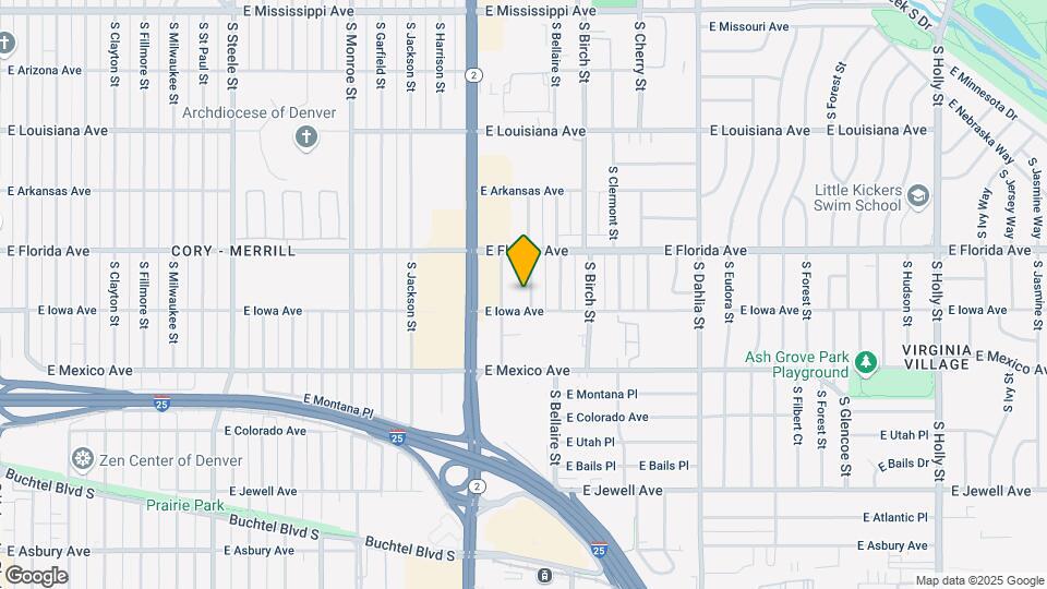 1557 S Ash Street Map and Location Details