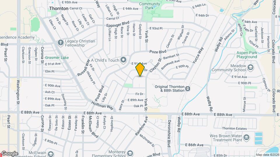 2180 E 90th Ave Mapa y Detalles de la Ubicación