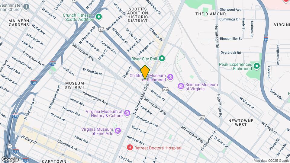 806 N Arthur Ashe Blvd Map and Location Details