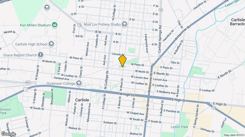 201 W North St Mapa y Detalles de la Ubicación