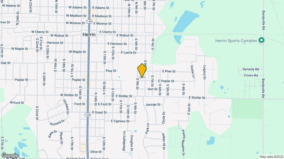 709 E Poplar St Map and Location Details
