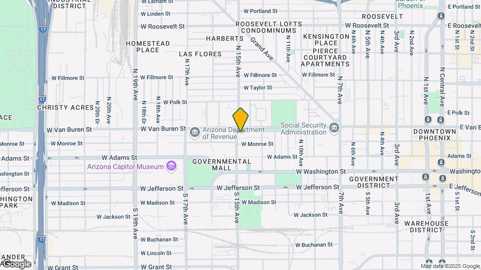 1341 W Woodland Ave Map and Location Details