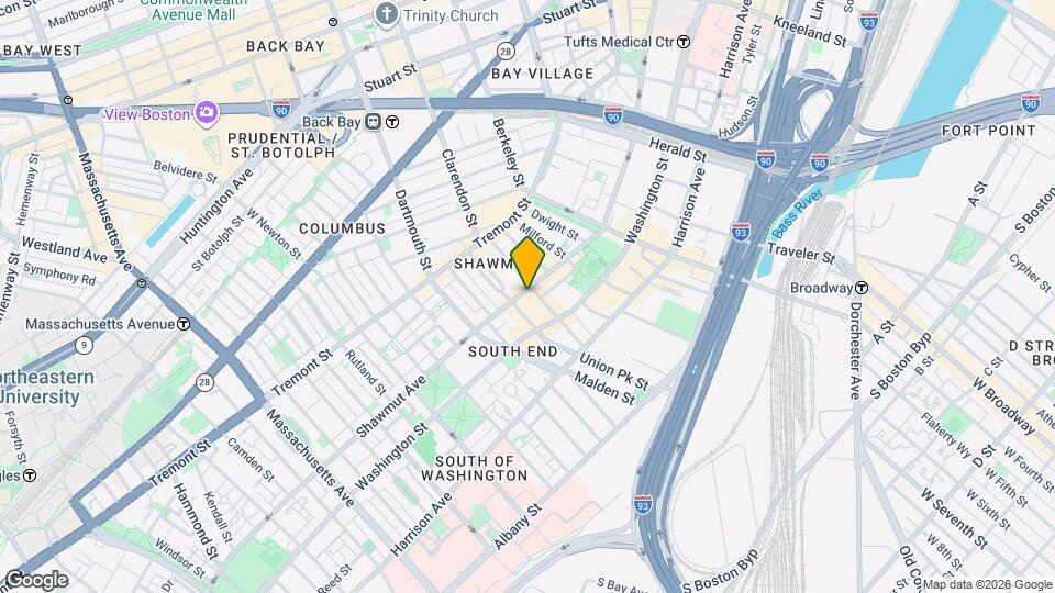 304 Shawmut Ave Mapa y Detalles de la Ubicación