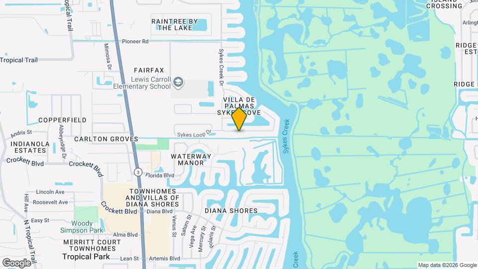 2025 Sykes Creek Dr Mapa y Detalles de la Ubicación