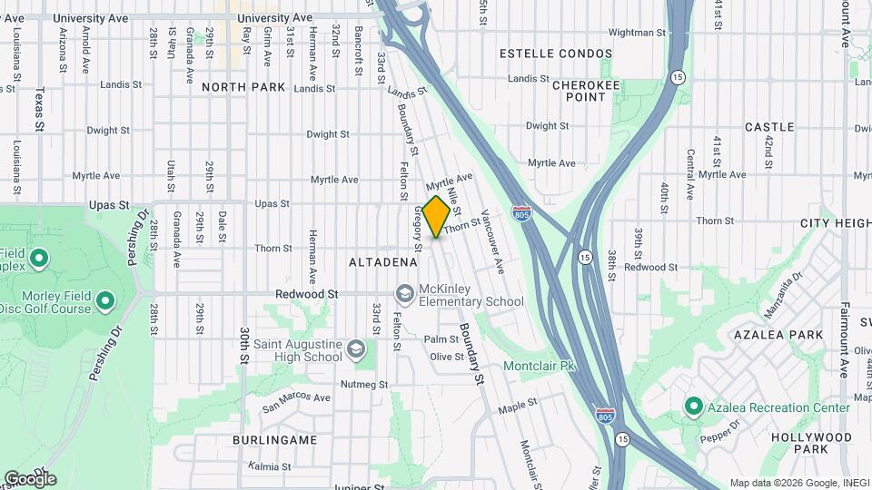 3295 McKinley St Map and Location Details