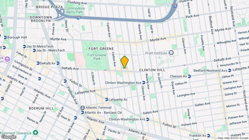219 Dekalb Ave Map and Location Details