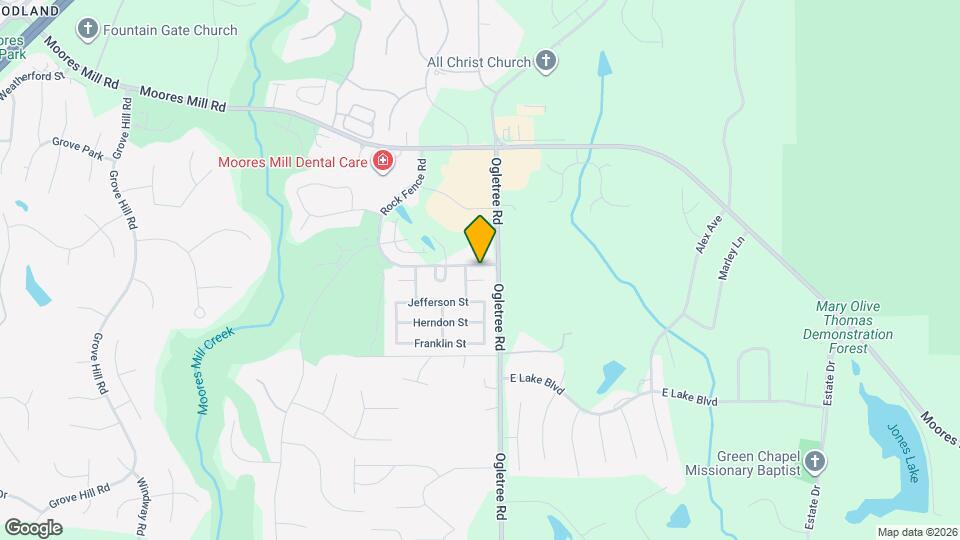 Great 3 Bedroom Twin Home in Ogletree Village Map and Location Details