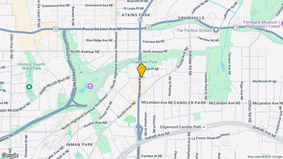 487 Moreland Ave NE Map and Location Details