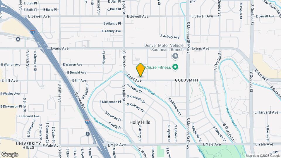 5995 E Iliff Ave Map and Location Details