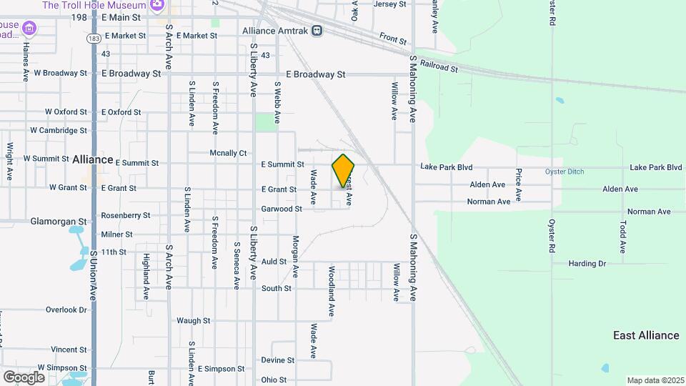 1135 E Grant St Map and Location Details
