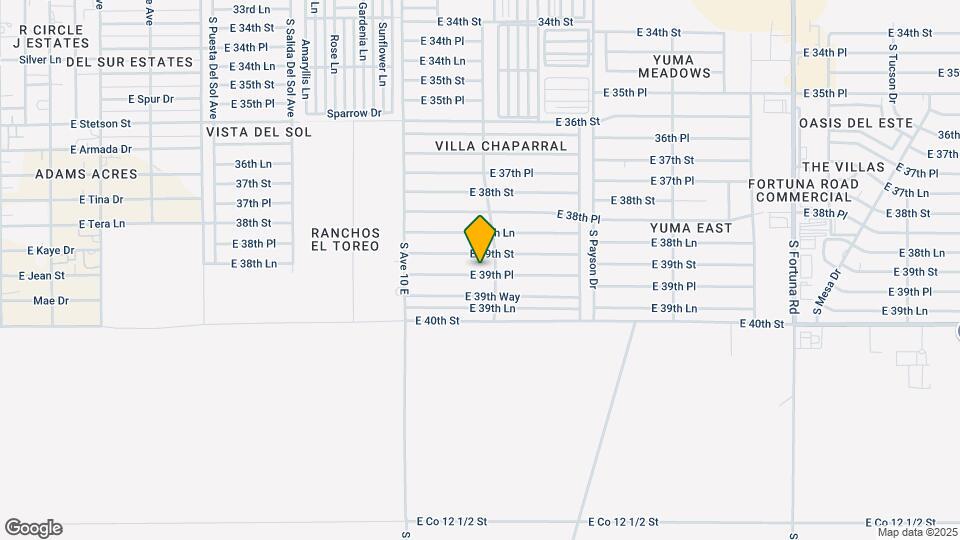 10250 E 39th Pl Map and Location Details