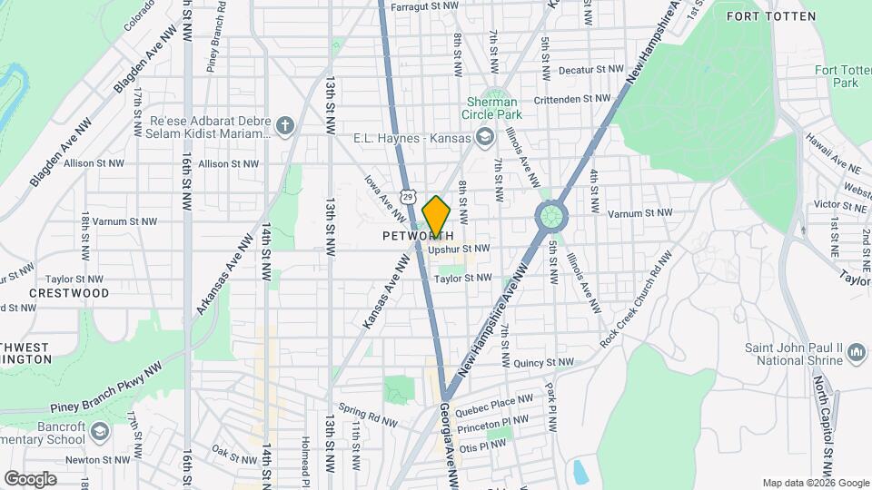 845 Upshur St NW Map and Location Details