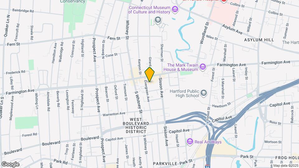 22 Evergreen Ave Map and Location Details