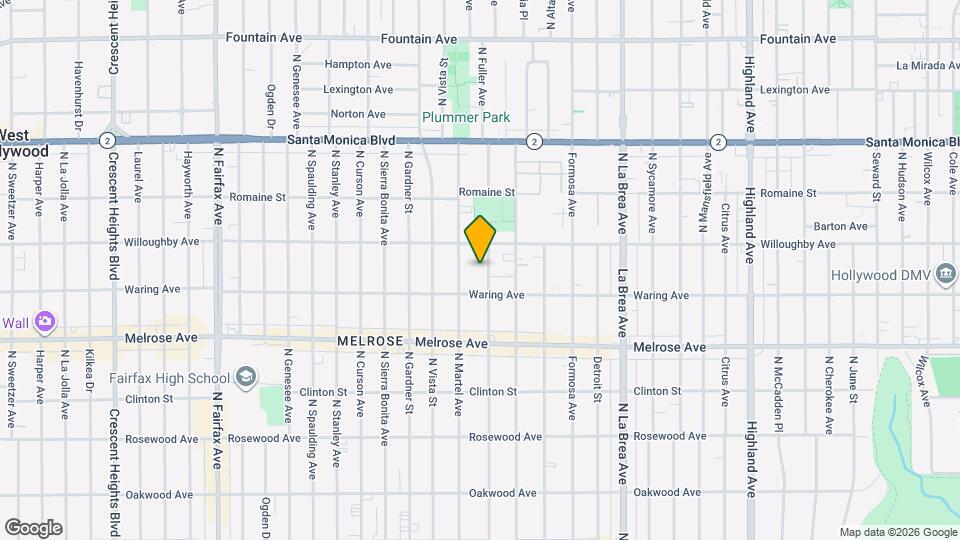 829-835 N Fuller Ave Map and Location Details