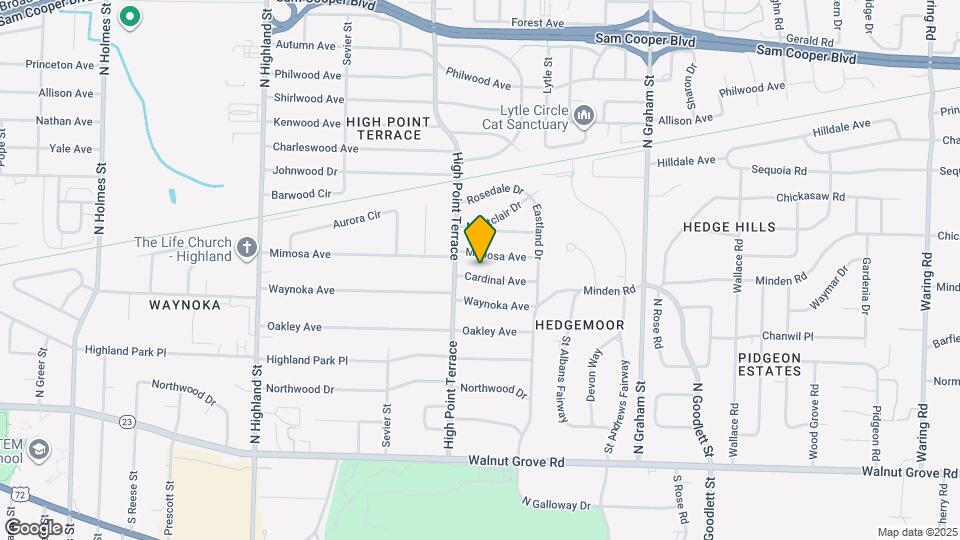 3780 Cardinal Ave Map and Location Details