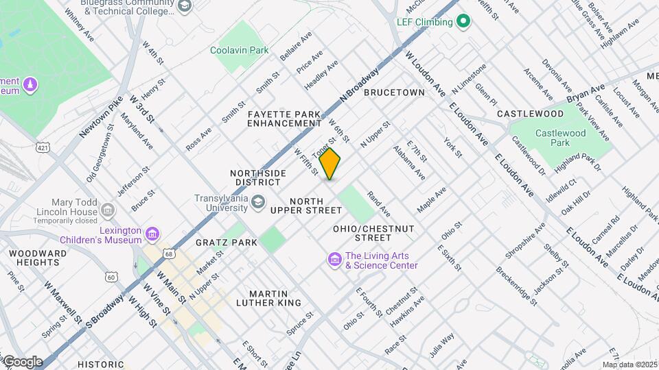 121 W Fifth St Map and Location Details