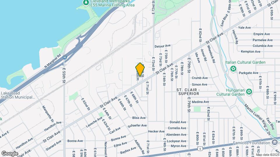 976 E 70th St Map and Location Details