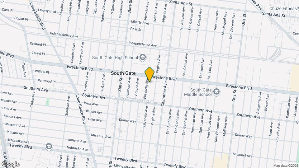 8928 Elizabeth Ave, Unit B Map and Location Details