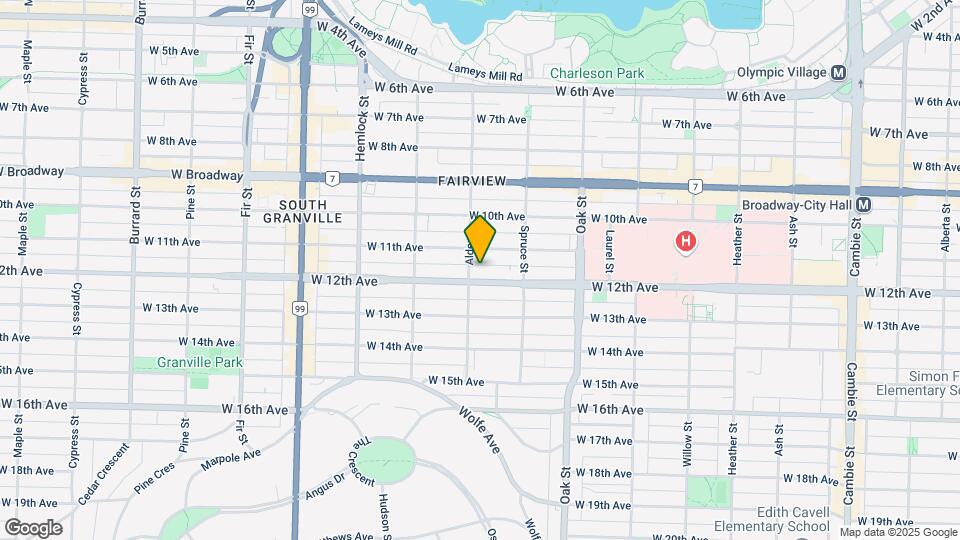 1191 W 12th Ave Map and Location Details