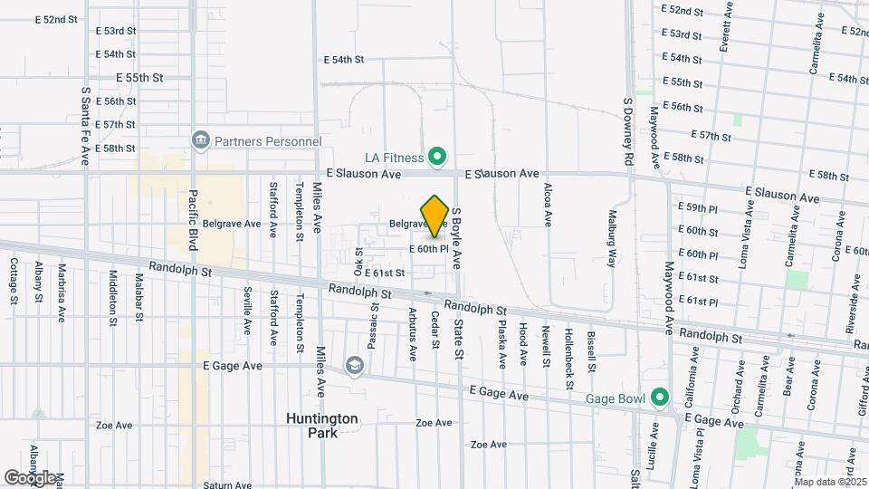 3061 E 60th Pl Mapa y Detalles de la Ubicación