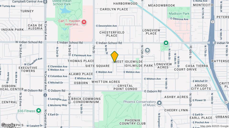 3809 N 9th Pl Map and Location Details