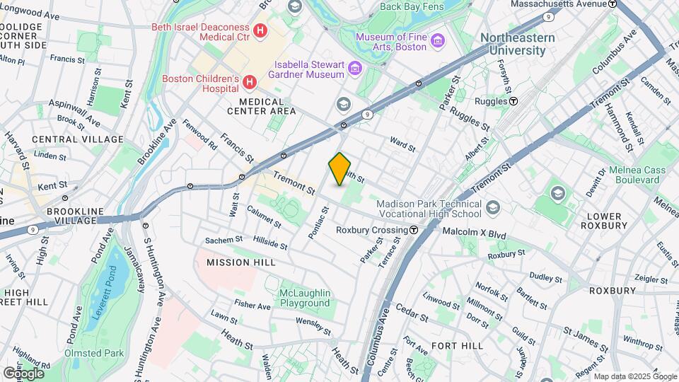 1545 Tremont St Mapa y Detalles de la Ubicación