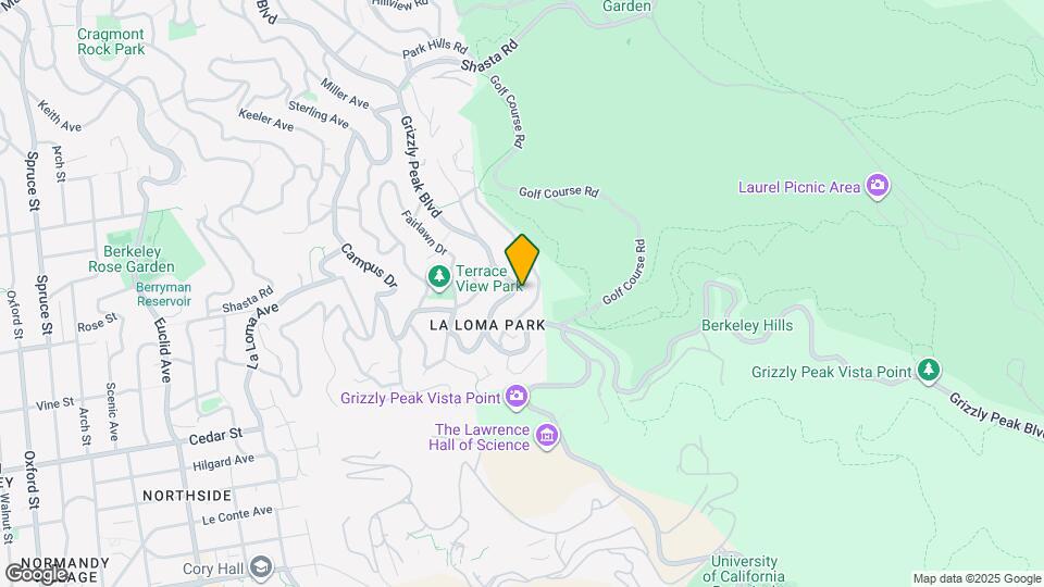 1427 Grizzly Peak Blvd Mapa y Detalles de la Ubicación