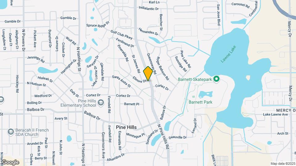 1204 N Pine Hills Rd Map and Location Details