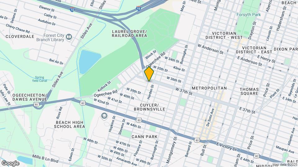 2106 Bulloch St Map and Location Details
