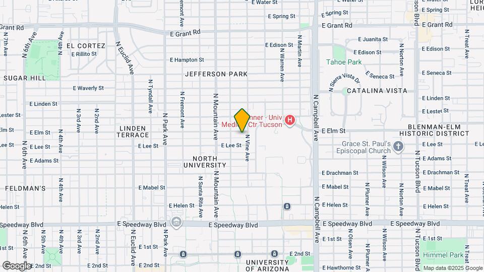 1434 E Elm St Map and Location Details