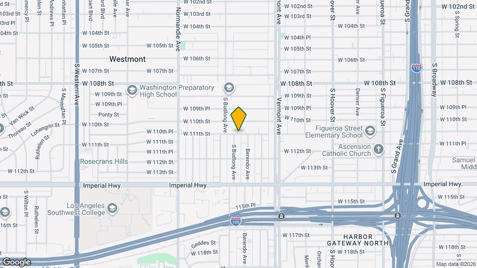 1127 W 111th St Map and Location Details