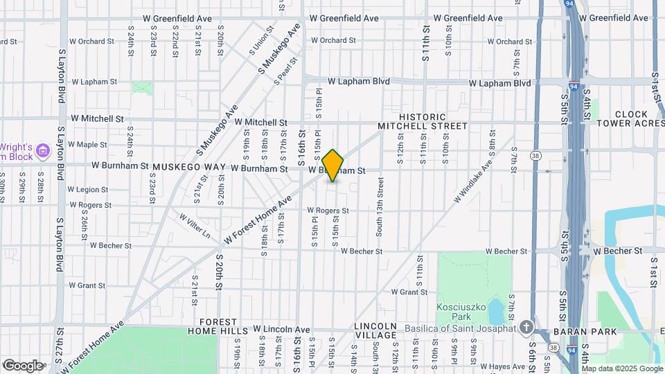 1933 S 15th St Map and Location Details