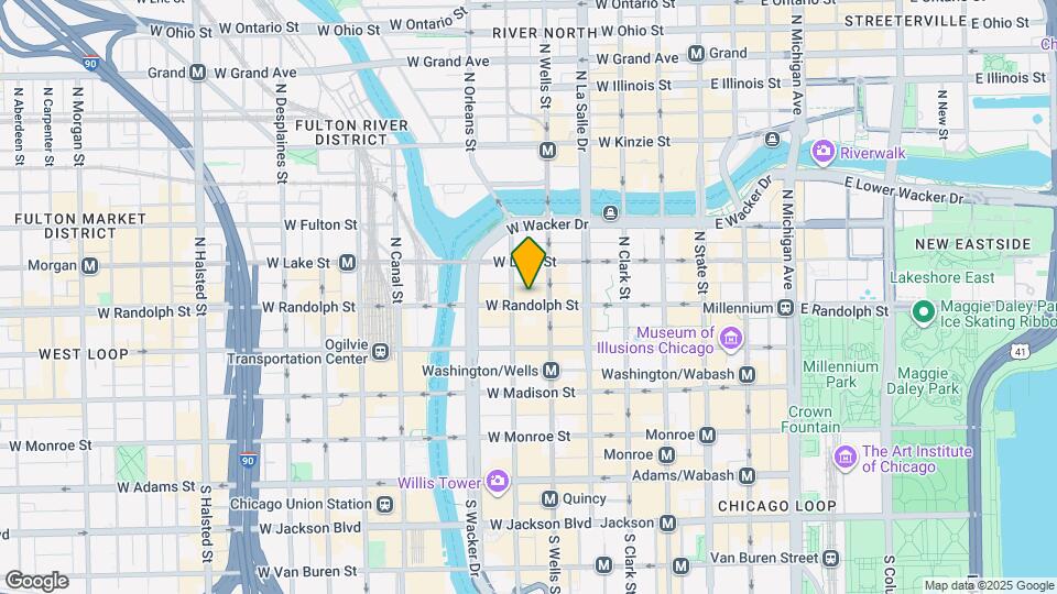 222 W Randolph St, Unit 3401 Map and Location Details