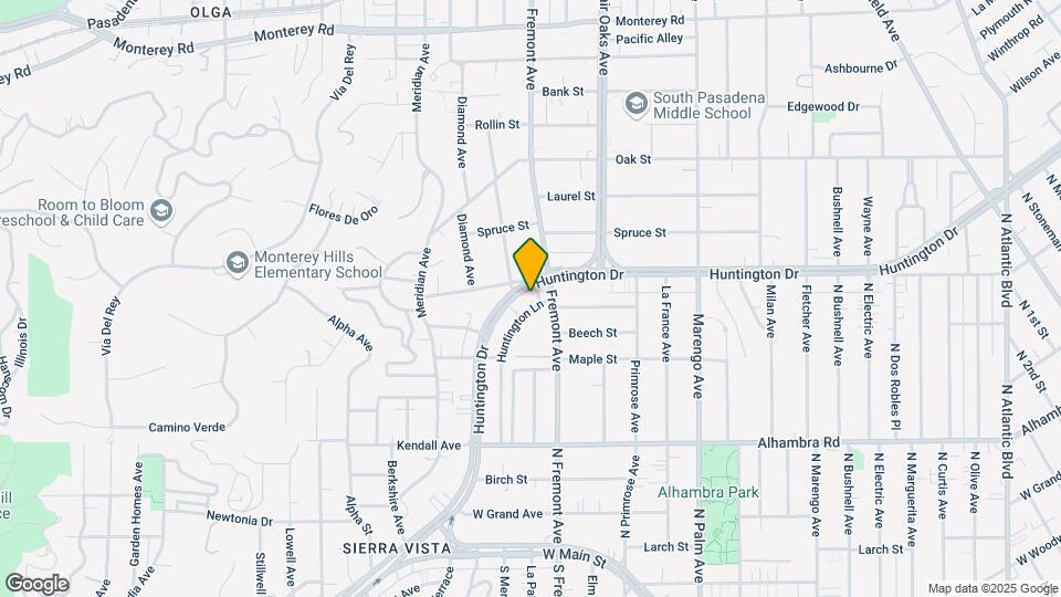 1313 Huntington Dr Map and Location Details