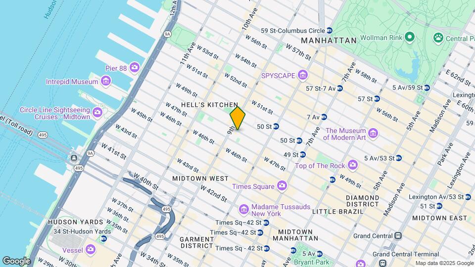 356 W 48th St Map and Location Details