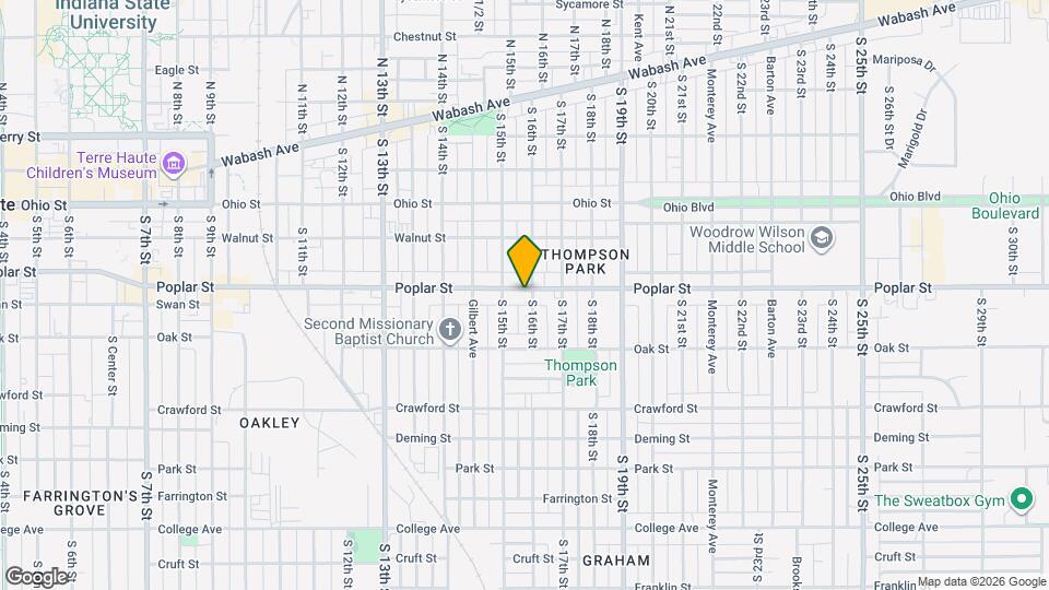 1523 Poplar St Map and Location Details