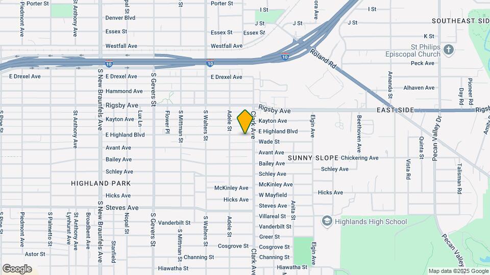 1630 E Highland Blvd Map and Location Details