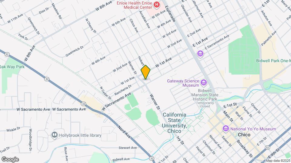 1010 Warner St Map and Location Details