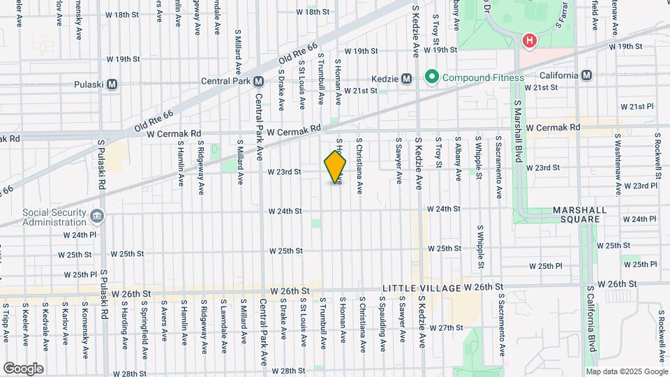 2326 S Homan Ave, Unit 2R Map and Location Details