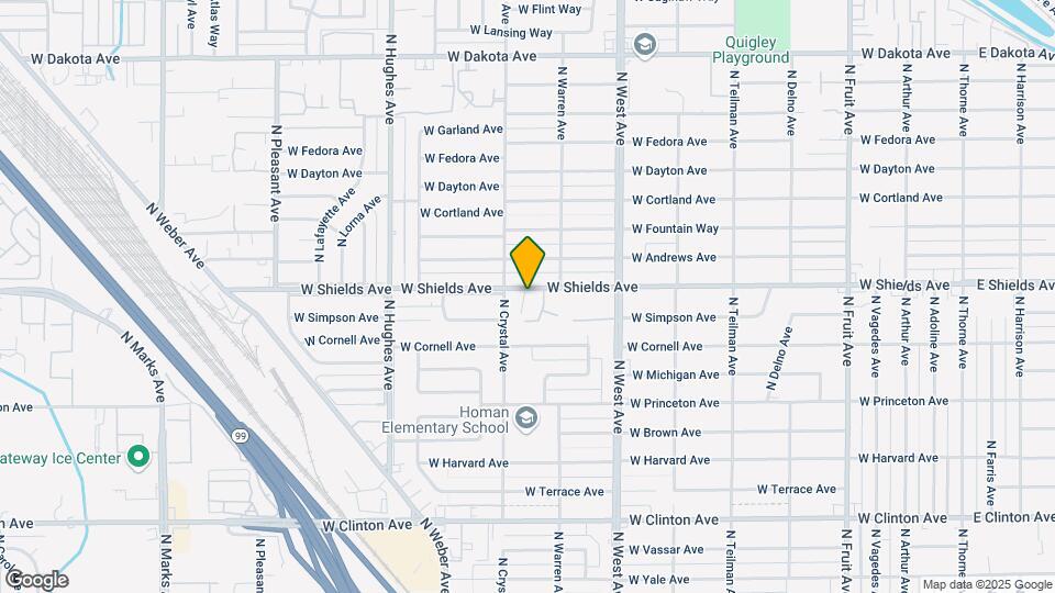 1611 W Shields Ave Map and Location Details