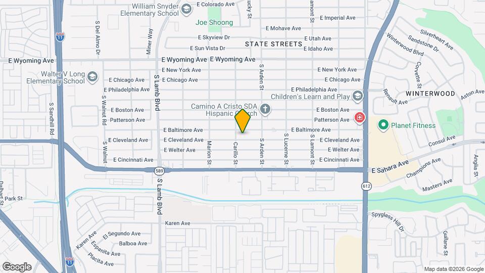4524 E Cleveland Ave Map and Location Details