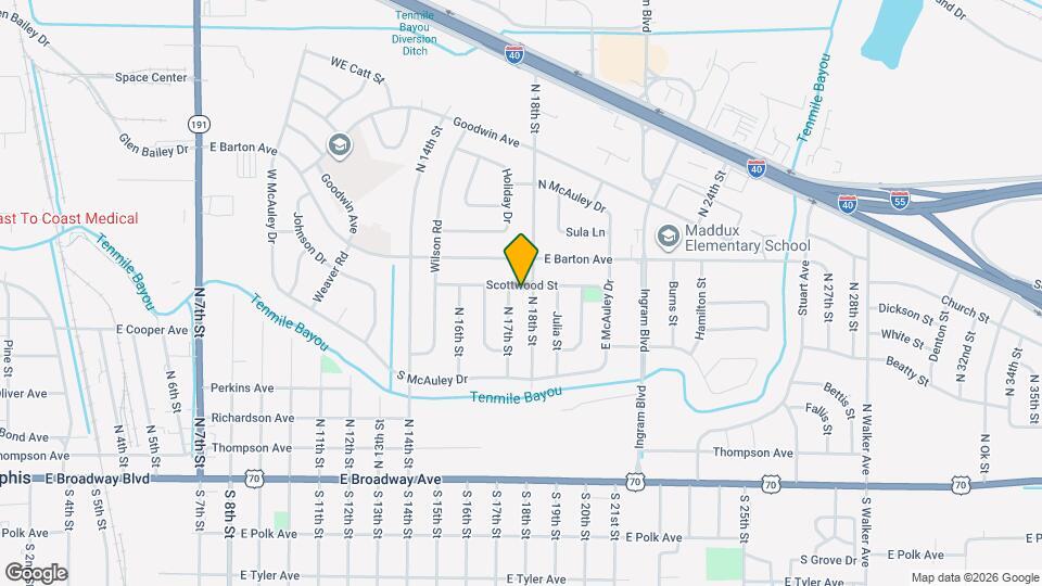 1703 Scottwood St Map and Location Details