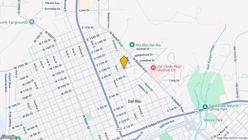 801 E 9th St Map and Location Details