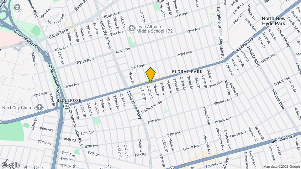 257-06 Hillside Ave. Mapa y Detalles de la Ubicación