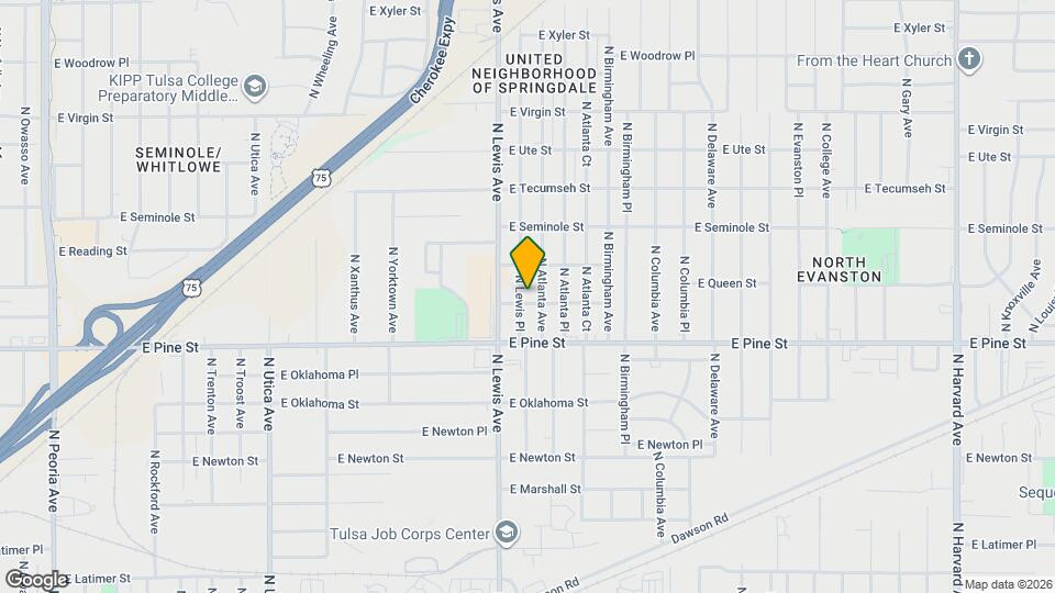 1607 N Lewis Pl Map and Location Details